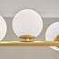 7-light pendant light Atto - gold with opal glass