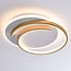 Round 2-light designer ceiling lamp Reza with dimmable LEDs