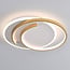 Round 2-light designer ceiling lamp Reza with dimmable LEDs