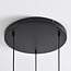 3-light pendant light Kaca - black with textured amber glass