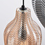 Pendant light Vidro with amber and smoked glass - textured detail