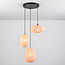 3-light pendant light Fabrica - nude pink fabric lanterns