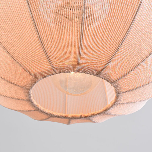 3-light pendant light Fabrica - nude pink fabric lanterns