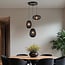 3-light pendant light Fabrica - black fabric lanterns