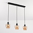 3-light pendant lamp with Amber glass - Vegas