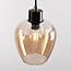 3-light pendant light Vegas - amber glass