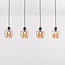 4-light pendant light Sanford - amber glass