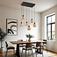 6-light pendant lamp with Amber glass - Arvada
