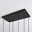 6-light pendant light Arvada - amber glass