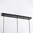 3-light pendant light Faliste - black with smoked glass