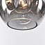 3-light pendant light Lainas - black with smoked glass
