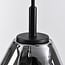 3-light pendant light Lainas - black with smoked glass