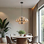 12-light pendant lamp in Black with Amber glass - Decadi