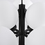 Modern pendant lamp, 12-light, black with opal white glass - Decadi