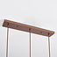 3-light pendant lamp coffee brown with Amber glass - Lungo