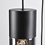 Industrial pendant lamp, black with smoked glass, 5-light - Cortado