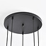Industrial pendant lamp, black with smoked glass, 5-light - Cortado