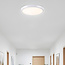 White flush ceiling lights Ø25.5 cm with emergency unit and CCT switch 3000/4000/6000K