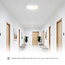 White flush ceiling lights Ø25.5 cm with emergency unit and CCT switch 3000/4000/6000K