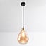 1-light pendant light Verona - domed teardrop amber glass