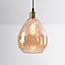 1-light pendant light Verona - domed teardrop amber glass