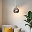 1-light pendant light Verona - round smoked glass