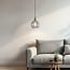 1-light pendant lamp Liya in smoked glass, variant 1