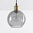 1-light pendant lamp Liya in smoked glass, variant 1