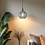 1-light pendant lamp Liya in smoked glass, variant 2