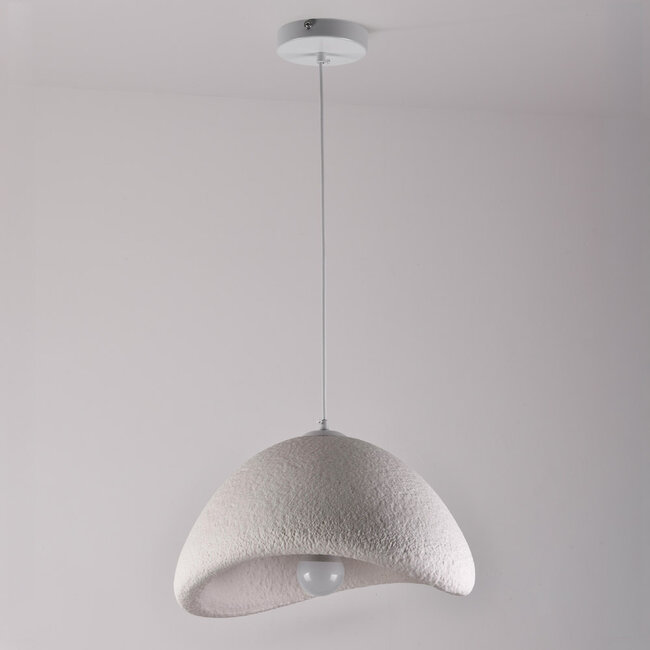 Wabi-Sabi pendant lamp Cemento White stone effect - 38 x 30 cm