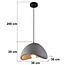 Wabi-Sabi pendant lamp Cemento grey stone effect - 38 x 30 cm