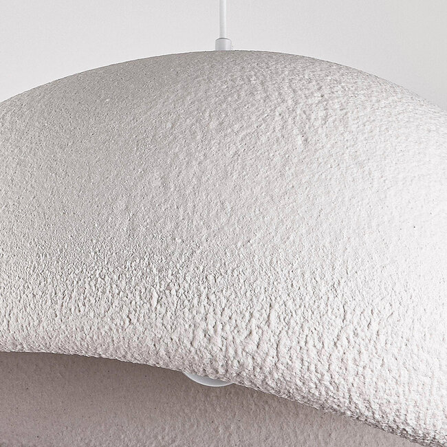 Wabi Sabi pendant light Urban Stone with white stone pattern - 48 x 38 cm