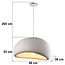 Wabi Sabi pendant light Urban Stone with white stone pattern - 48 x 38 cm