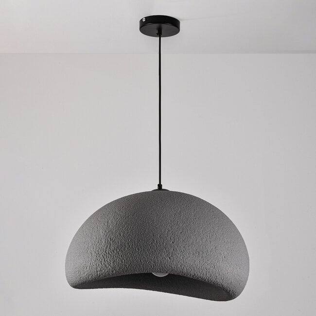 Wabi Sabi pendant light Urban Stone with grey stone pattern - 48 x 38 cm
