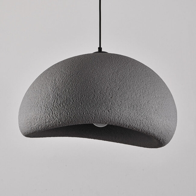 Wabi Sabi pendant light Urban Stone with grey stone pattern - 48 x 38 cm