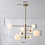 Oito 8-light ceiling light - gold with opal glass
