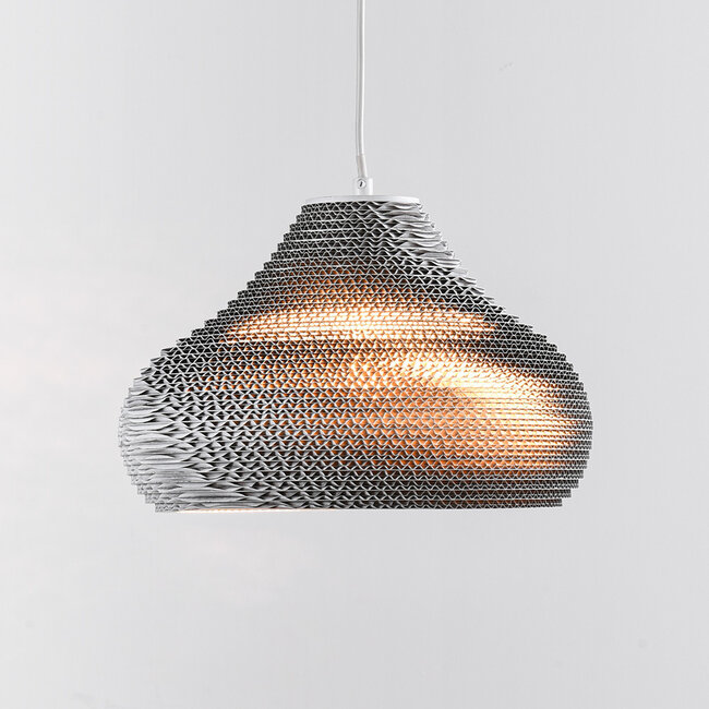 White cardboard pendant lamp - Lena