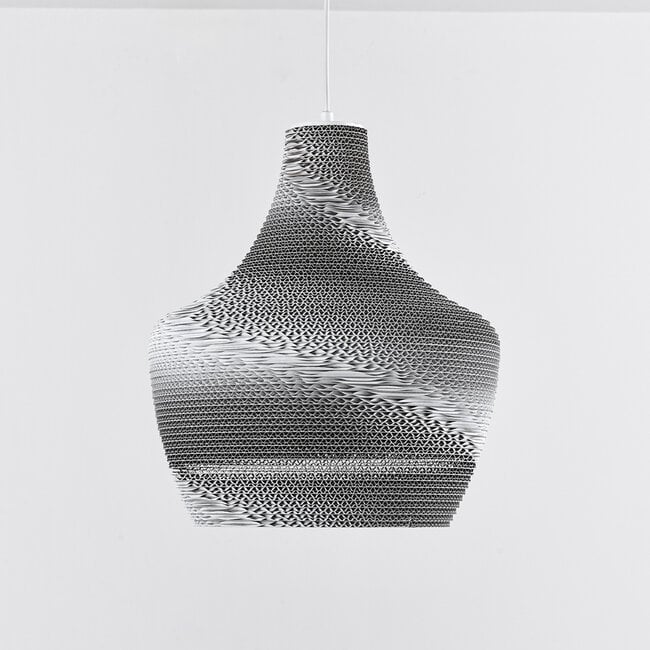Cato 1-light pendant light - white paper fibre