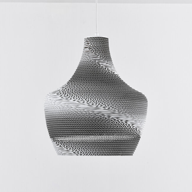 Pendant light Cato made of cardboard - white