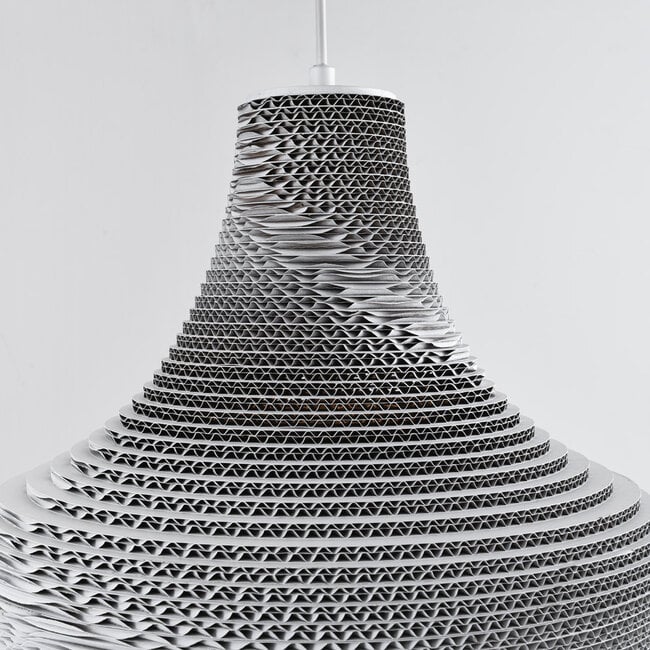 Cato 1-light pendant light - white paper fibre