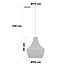 Cato 1-light pendant light - white paper fibre