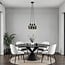 Ventura 3-light pendant light - black with smoked glass