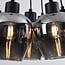 Ventura 7-light pendant light - black with smoked glass