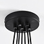 7-light Black pendant lamp with smoked glass - Ventura