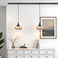 1-phase rail pendant lamp Nill with amber glass - wide glass
