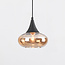 1-phase rail pendant lamp Nill with amber glass - wide glass