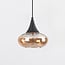 1-phase track pendant light Nill with wide amber glass