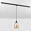 1-phase rail pendant light Noi with Amber glass - drop