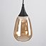 1-phase rail pendant light Noi with Amber glass - drop