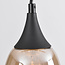 1-phase rail pendant light Noi with Amber glass - drop